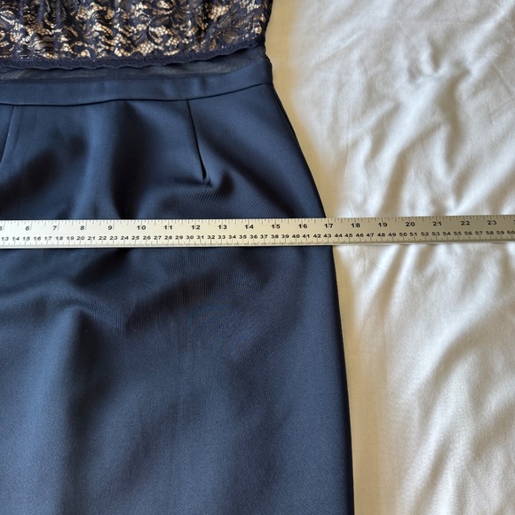 Enfocus Studio Women's Sleeveless Dress Blue 6 Knee Length Lace Bodice Formal - Picture 11 of 14